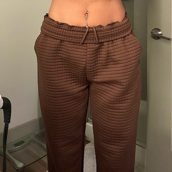 chocolate waffle knit sweatpants - Picture 3 of 4